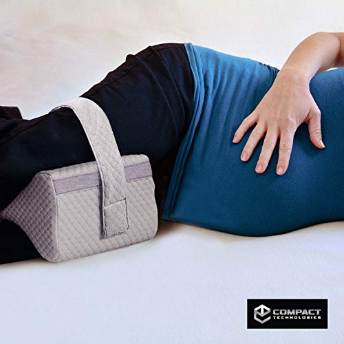 Knee Pillow W Strap New 3 Level Contour Memory Foam Leg