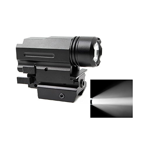 Higoo Tactical Red Laser Dot Sight Scope + Powerful 500 Lumen LED Flashlight with 20mm Picatinny Rail Mount Combo for Rifle Shotgun