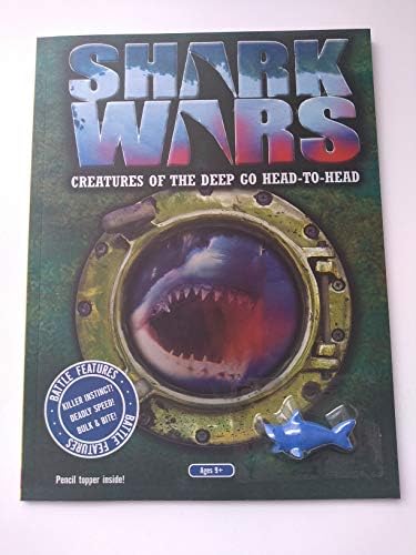 SHARK WARS - Creatures of the Deep Go Head-to-Head - PENCIL TOPPER MINI FIGURE INSIDE