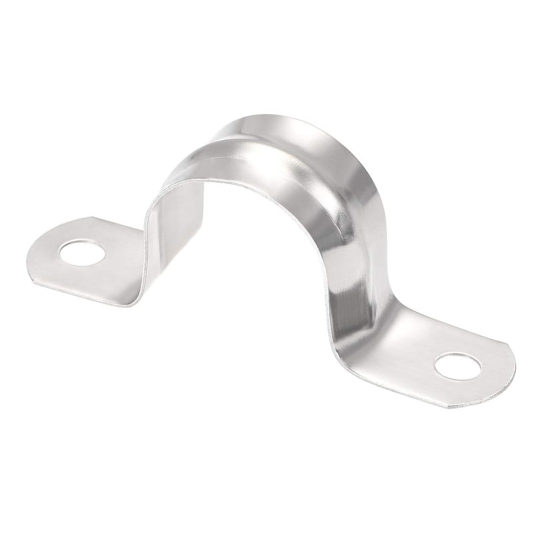 Unifizz 25mm(1") Rigid Pipe Strap 2 Holes U Bracket Cable Clamp, 201 Stainless Steel Tension Tube Clip Conduit Clamp Hanger 16pcs