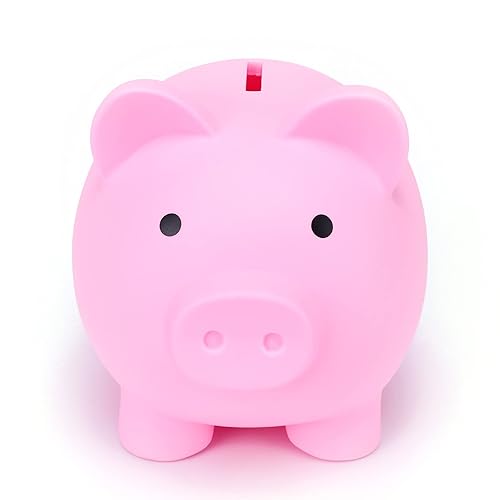 Piggy Bank, Coin Bank for Boys and Girls, Children's Plastic
