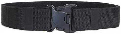 Sweetfun Men's Tactical Web Belt with Quick Released Buckle 2 Inches Wide for Police Security Black