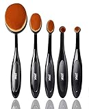 JPNK Oval Toothbrush Style Synthetic Powder Foundation Cream Makeup Brush (5 Pieces)