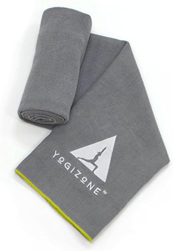 Super-Absorbent Non-Skid Microfiber Yoga Towel / Mat Cover for Hot Yoga, Bikram Yoga &amp; Pilates | Bonus eBook &amp; Course Free Trial | 24" x 72" by YogiZone