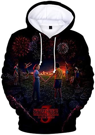 Liposhion Fashion 3D Printed Stranger Hoodie Pullover Sweatshirt