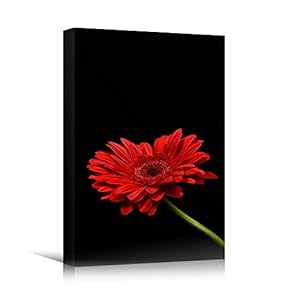 signwin Canvas Wall Art Red Flower Portraiture Colorful...