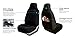 FH Group Car Seat Covers Full Set Cloth - Universal Fit, Automotive Seat Covers, 1-Piece Front Seat Covers, Airbag Compatible, Split Bench Rear Seat Cover, Washable Car Seat Cover for SUV, Sedan Black