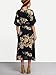 Milumia Women's Boho Deep V Neck Floral Chiffon Wrap Split Long Dress