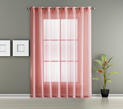 ASATEX Pair of Silver Grey Extra Long Length 54 x 120 Inch Faux Linen Sheer Living Room Curtains. Grommet Window Panels Also Look Great In Kitchen, Dining, Boys or Girls Bedroom. KAR 54โ x 120โ Silver