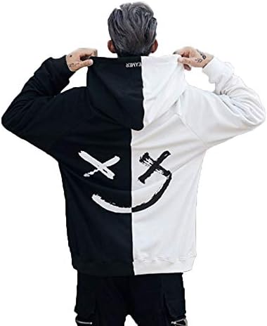 SLTX Mens Casual Funny Hoodies Color Block Fashion Sweatshirt