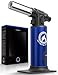 Kitchen {Culinary} Torch | Cooking Torch For Creme Brulee | Butane Blow Torch For Home & Pro Chefs | Safety Lock & Adjustable Flame (Blue)