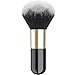 Luxspire Powder Makeup Brush, Flat Kabuki Brush, Single Large Makeup Brush Soft Face Mineral Powder Foundation Brush Blush Brush for Blending Makeup, Black & Gold