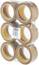 Scotch Packing Tape Brown 6 Rolls Ideal For Boxes Parcels Packaging view 2