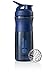 BlenderBottle SportMixer Tritan Grip Shaker Bottle, Navy/Navy, 28-Ounce