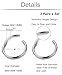 THUNARAZ 3 Pair Stainless Steel 16G Sleeper Earrings Septum Clicker Nose Lip Ring Body Piercing (A:Silver-Tone)