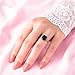 Madeone 18K Rose Gold Plating Luxury Square Emerald Green Gemstone Excellent Cut Cubic Zirconia CZ Wedding Engagement Ring for Women with Box Packing Size 6-10 (6)