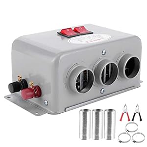 12V autoverwarmer, 3 gat 600W -800W draagbare winter snel warmer ontdooien mist en sneeuwverwarmer