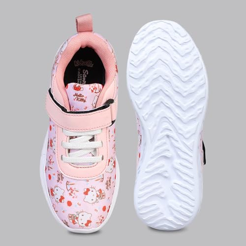 Kidsville Official Hello Kitty Printed Kids Girls Shoes - Pink | Lightweight Sole, Super Flexible, Comfortable Indoor and Velcro Closure On Sport Shoes for Kids 2