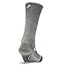 Feetures! Men's Elite Merino+ Cushion Crew, Gray + Pacific Blue, medium