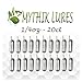 Mythik Lures 20 Pack - Skinny Lead Drop Shot Fishing Weights Sinkers Multiple Sizes 1/8 1/4 3/8 1/2 3/4 1 for Bass Trout Crappie Catfish - (bb) Natural - 1/4 Ounce - 7 gram - Custom