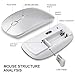 Wireless Keyboard and Mouse Combo, 2.4G Compatible with MAC PC Desktop Laptop Ultra-Thin Laptop Desktop, Available for Windows Android (Silvery)