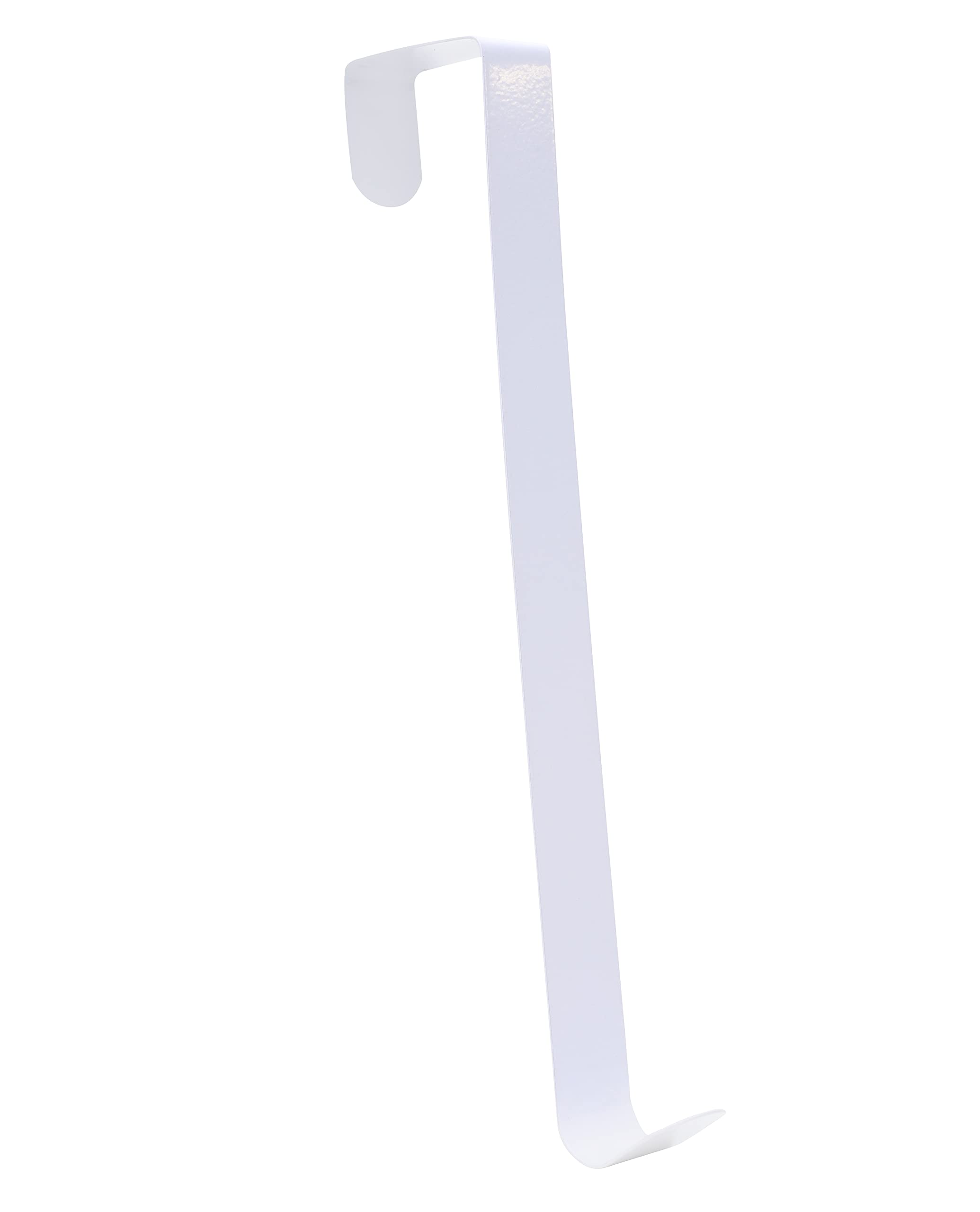 Christmas Concepts® 280mm (11") Metal Wreath Hanger – Ultra Slim Over The Door Christmas Hanger (White)
