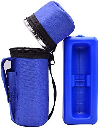 Hsheng Insulin Cooler Travel Case Bag Diabetic Organizer Reusable Evaporative Portable Travel Cooler Pack (Blue)