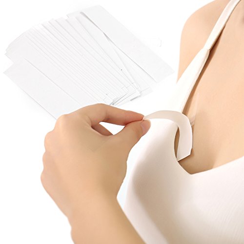 Blue Handcart 60 Pack Clear Fashion Invisible Lingerie Body Tape Double Sided Bonding Tape for Clothing, Bra Straps Without Ironing Or Sewing - Thumbnail 4
