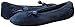 Isotoner Women's Terry Ballerina Slipper with Bow for Indoor/Outdoor Comfort, Navy, Large / 8-9 Regular US