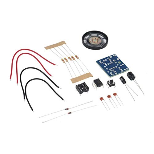 DIY NE555 Oscillator Buzzer Electronic Tone Generator LED Kit 8R 0.25W Speaker Environmentally Friendly Materials