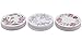 Drinks Coasters Set – 24 Pack Round Drink Absorbent Table Coasters with Floral Print, Heavyweight Paper Flower Coasters in 3 Watercolor Designs, 4 Inches in Diameter