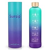 Sursip 32 oz Glass Water Bottle With Stylish Bamboo