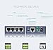 Huacomm 5-Port Smart 10/100Mbps PoE+ Switch with 4 PoE Ethernet Ports | IEEE 802.3af/802.3at | Sturdy Metal | Plug-and-Play | Desktop | 65W PoE Budget | Unmanaged | HC1705P