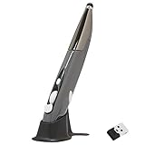 Wireless Mouse Pen with Stylus Fuction, Lcyyo 2.4GHZ USB Dightal Optical Pen Mouse, Handwriting Ergonomic Mice for PC Laptop Notebook Computer Mac Adjustable 800/1200/1600 DPI (Grey)