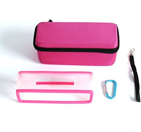 Banadim Hard Travel Carrying Case with Soft Cover for Bose Soundlink Mini I and Mini II Bluetooth Speaker (Rose Red)