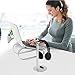 VESHOW Aluminum Headphone Stand Headset Hanger - Gaming Headset Holder for Desk, Earphone Mount with Silicone Phone Tablet Stand for All Over-Ear Headphones
