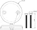 2-Hole Overflow Face Plate with Screws- PVD Stainless Steel