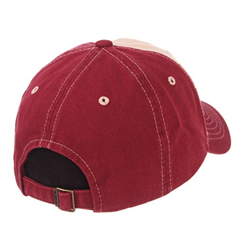 ZHATS NCAA Alabama Crimson Tide Men's Moab Relaxed Cap, Adjustable, Stone/Team Color