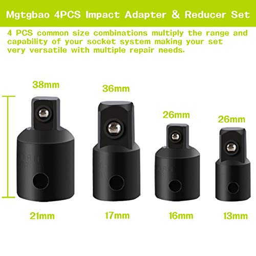 12pcs Impact Extension and Socket Adapter, Mgtgbao drill bit set 1/4-Inch Hex Shank Drill Extension | CR-V Steel