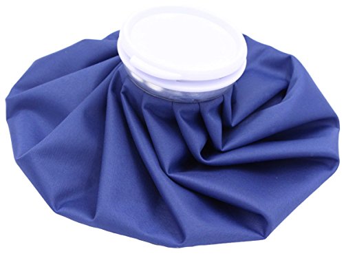 Reusable Ice Bag For Injuries - Soft Cloth Pain Relief Hot And Cold Therapy Flexible Medical Instant First Aid Kit Water Ice Cubes Refillable Pack For Knee Ankle Shoulder Back Elbow Head (Blue, 9'')