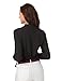 Atnlewhi Women Basic Long Sleeve Button Down Shirts Simple Pullover, Black, M