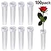 100 Pack Floral Water Tubes, Plastic Flower Vials for Flower Arrangements Decoration- 2.8