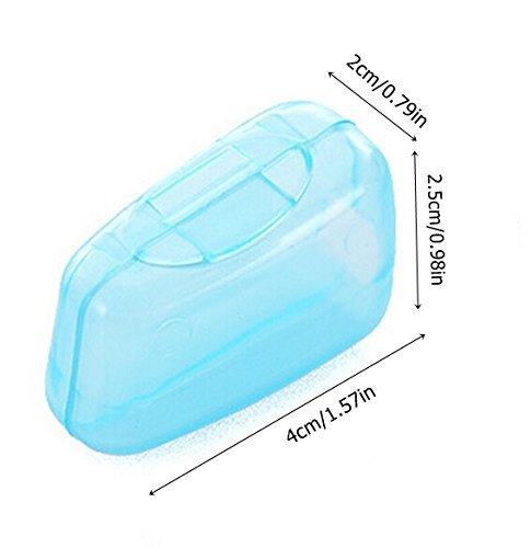 TXIN 10 Pack Travel Toothbrush Head Cover Portable Anti-Bacterial Brush Case Protective Caps Hike Camping Hygiene Tool - Thumbnail 2