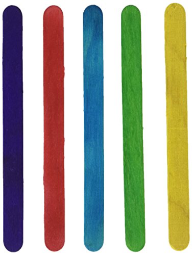 Creativity Street AC3675-02 Wood Craft Stick, 4-1/2" x 3/8" x 1/12" Size (Pack of 150)