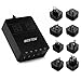 BESTEK USB Travel Power Strip with 8 International Adapters,5-Port 40W USB Charging Station with 2-Outlet Surge Protector