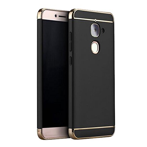LeTV LeEco Le 2 Case, LeEco Le 2 Pro Case, Ranyi [3 in 1 Hybrid] [Anti-slip] [Metal Texture] Electroplated Painting Bumper + Matte Back Cover Case for LeTV LeEco Le 2 X620 / LeEco Le 2 Pro (black)