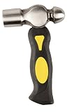 Metal Stamping Hammer - Jewelers Hammer for Leather Making, Jewelry Making, Carbon Steel-Head Hammer, Black and Yellow, 6.3 x 4 x 1.25 Inches