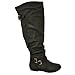 Twisted Women's Shelly Wide Calf Slouchy Over the Knee Faux Leather Fashion Boot