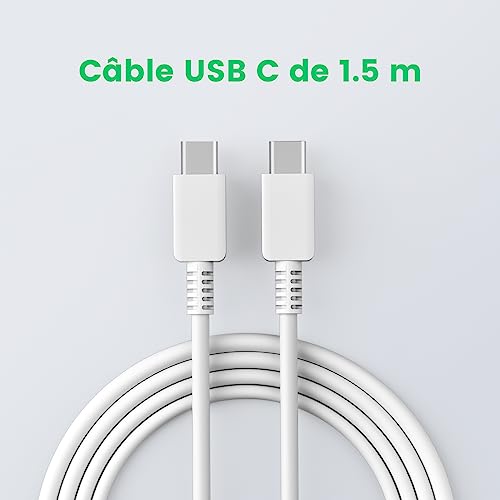 25W Type C Fast Charge Charger Compatible with Samsung Galaxy A15 A16 A17 A54 A55 A56 A35 A36 A25, S24 S23 A22 S22 S21 S20 FE Mobile Phone USB-C Plug Power Adapter with Cable 1.5 m