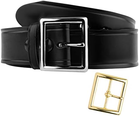 Boston Leather Patent Leather Garrison Belt Size 34 Black 1.75” Made USA Boston Leather 1.75″ Wide Leather Garrison Belt – Kentucky  main image 4